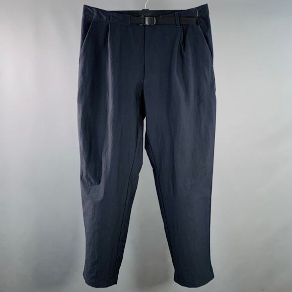GOLDWIN Size L Navy Twill Nylon Blend Drawstring Casual Pants - Picture 1 of 7